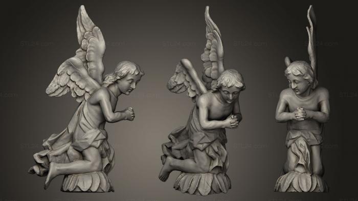 3d модели ангелы (Молящийся Ангел, AN_0125) 3D модель для ЧПУ станка